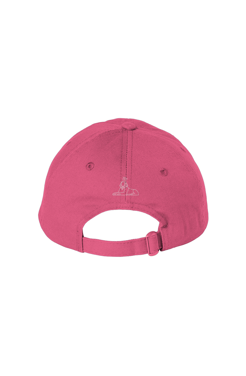 BLACK MAJIC Crown Dad Cap in neon pink, angled view showing the curved brim