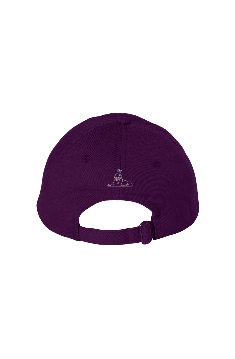 BLACK MAJIC Crown Dad Cap in purple, angled view showing the curved brim
