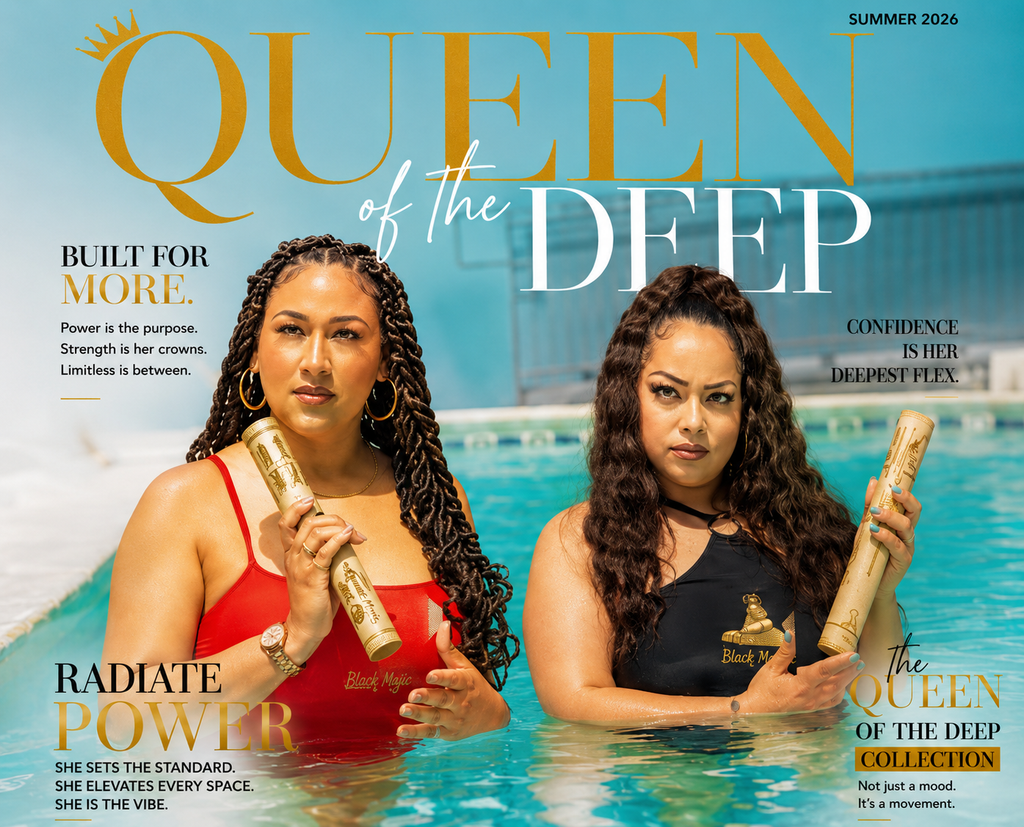 Queen of the Deep — Deepest Flex cover artwork, two queens holding gold scrolls