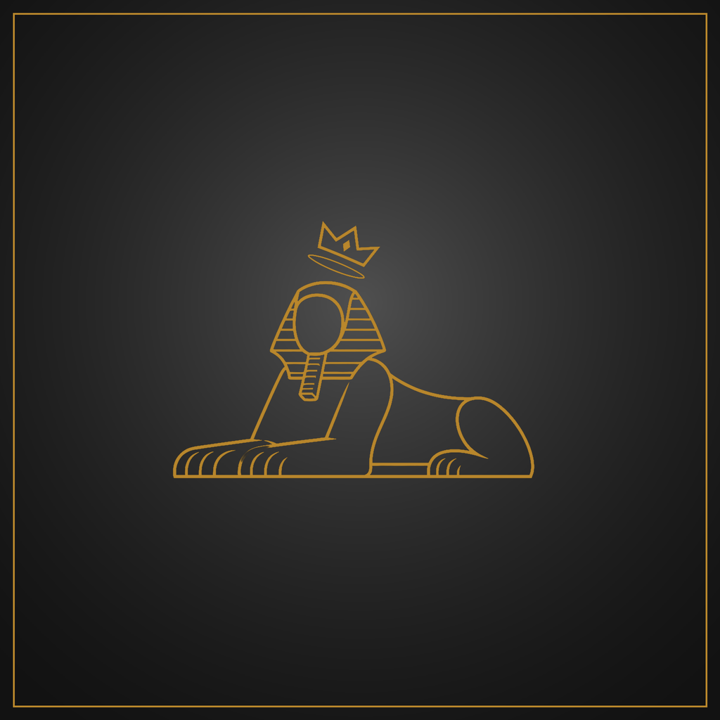 Gold crowned Sphinx — BLACK MAJIC bandana