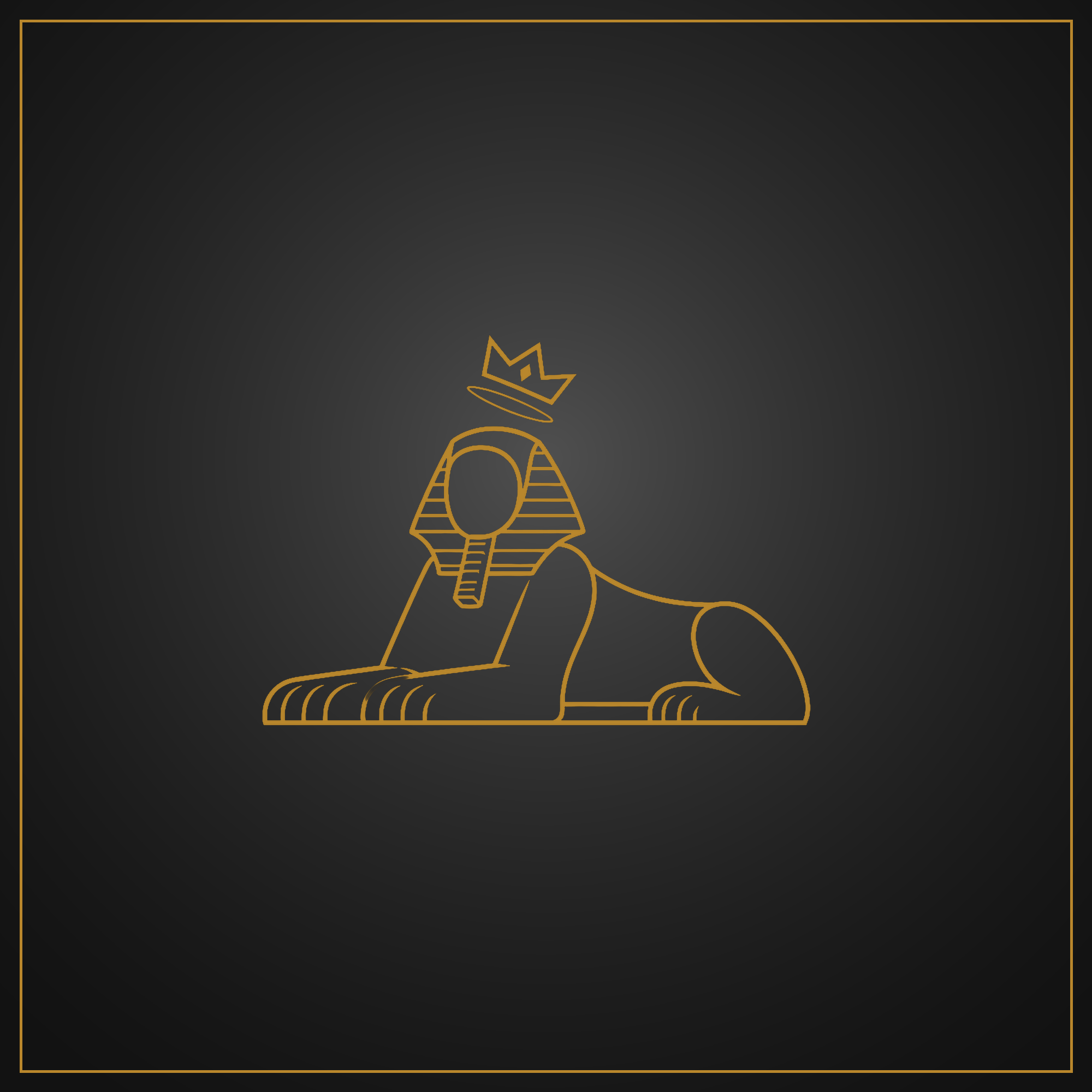 Gold crowned Sphinx — BLACK MAJIC bandana