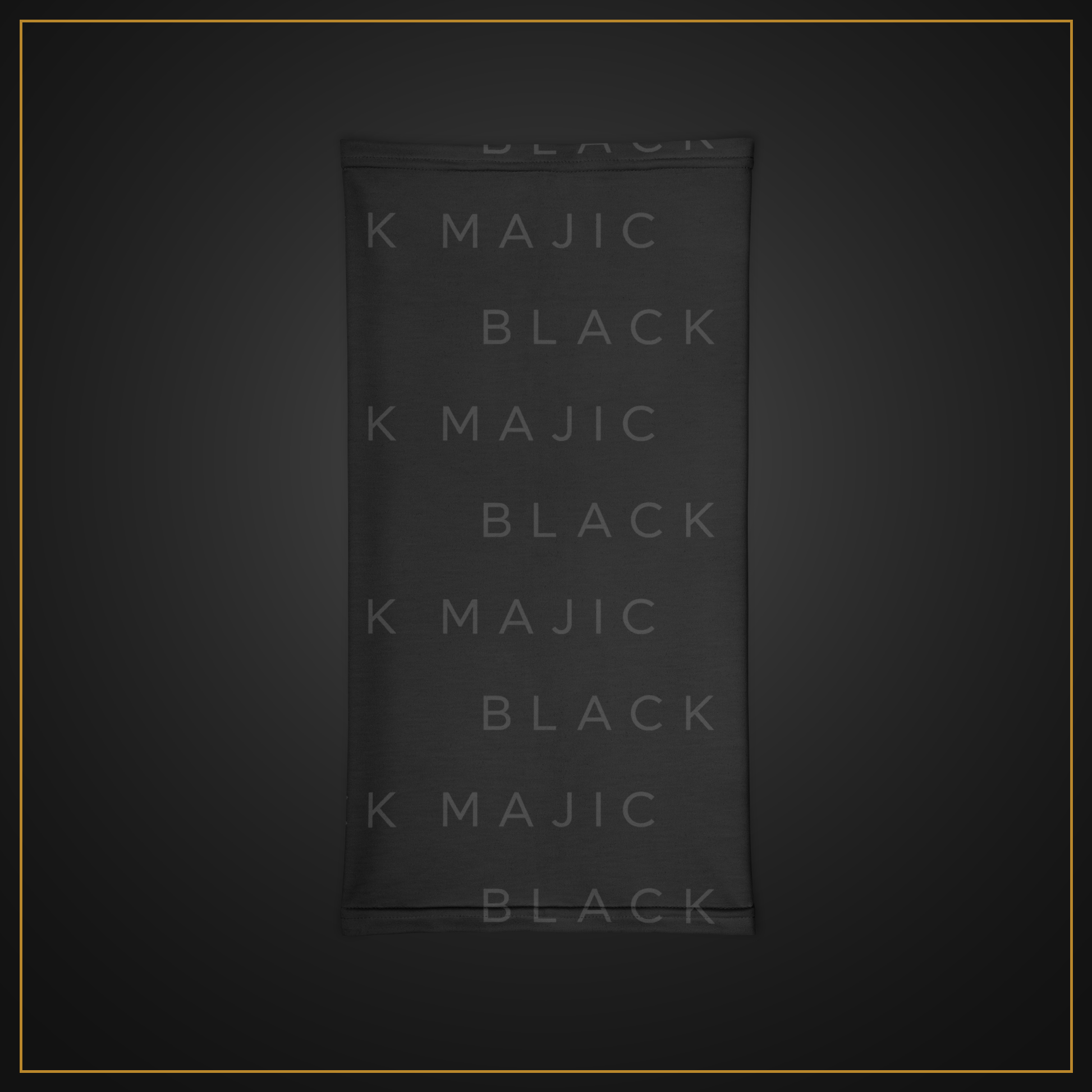 BLACK MAJIC Neck Gaiter wordmark black