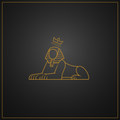 Gold crowned Sphinx — BLACK MAJIC Crown Hoodie