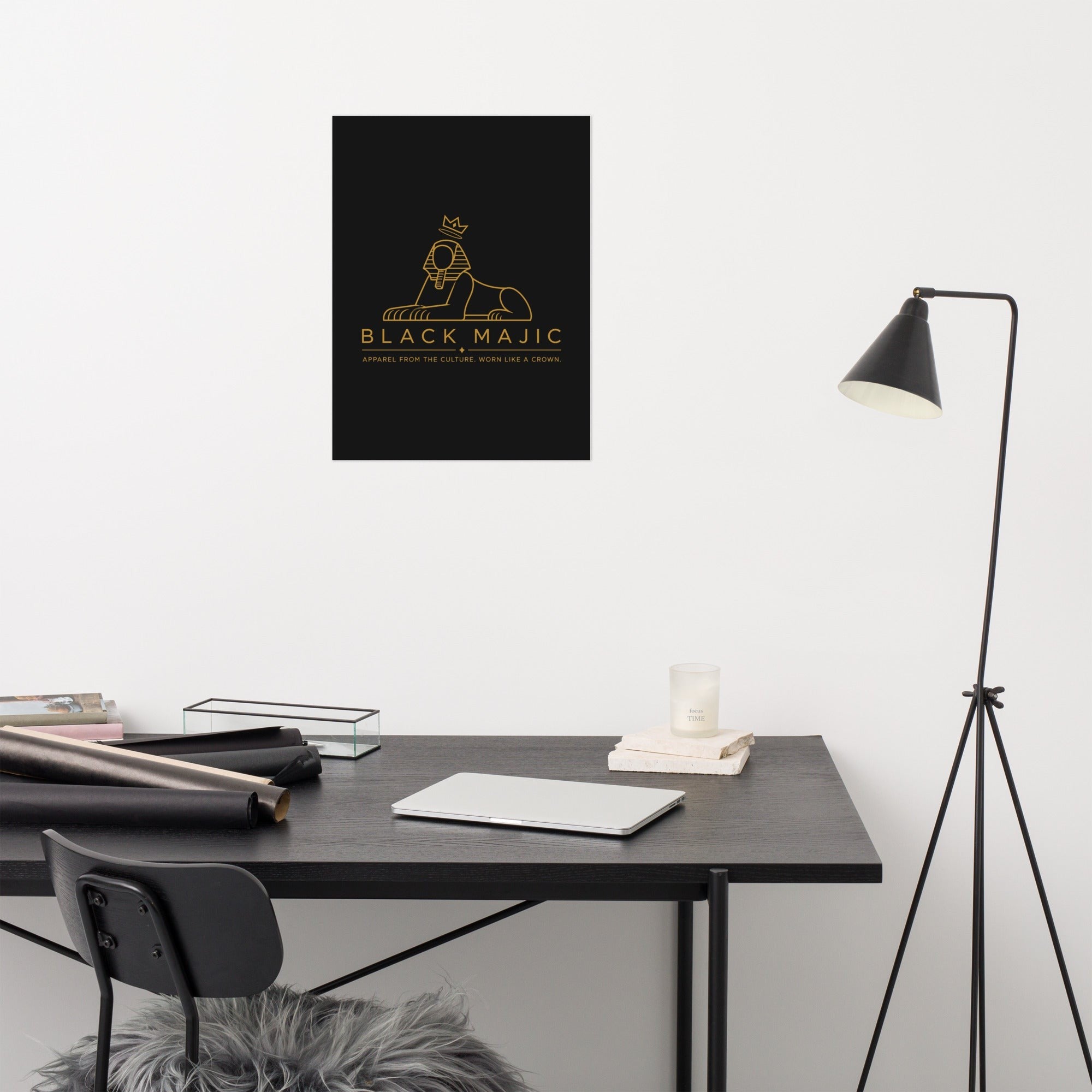 The Crown Poster framed on a room wall