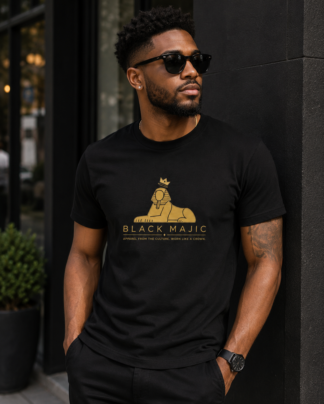 BLACK MAJIC Men's Crown Graphic Tee