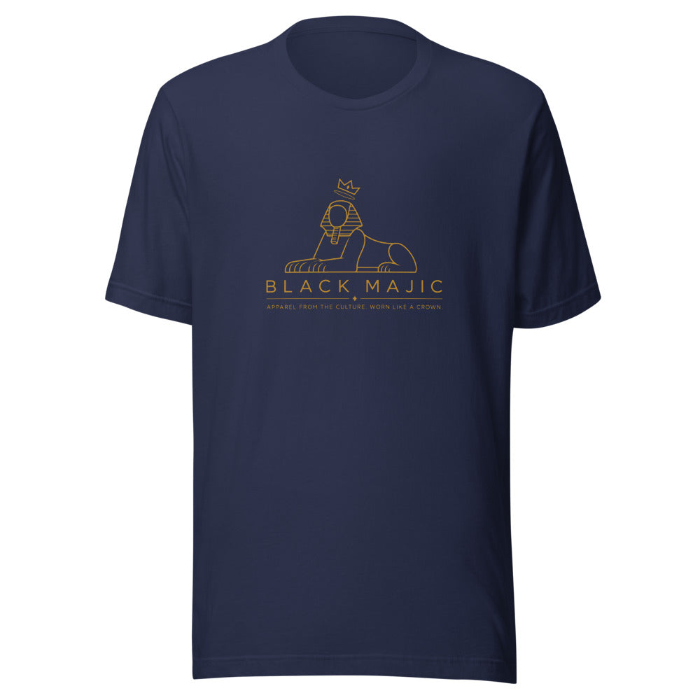 The OG Tee — navy with the gold crowned Sphinx logo