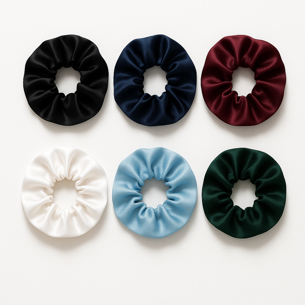 BLACK MAJIC Girls Scrunchie 6-Pack in school colors