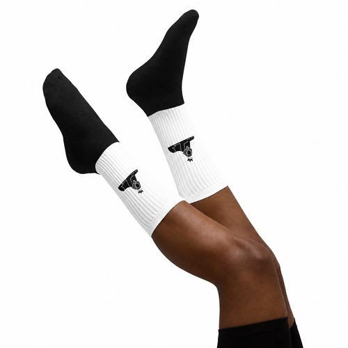 BLACK MAJIC Crown Socks — White