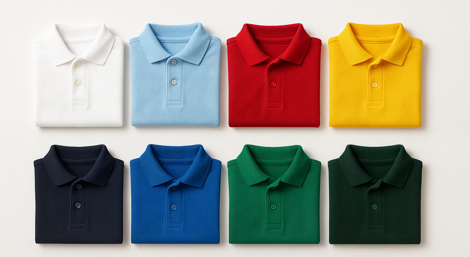 School uniform polo colors — available in ten uniform-approved colors